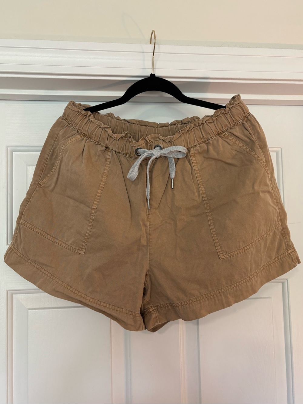 Aerie Tan Waist Drawstring Utility Shorts | Women’s Large
